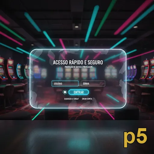 Tela de login p5 com verificação confiável