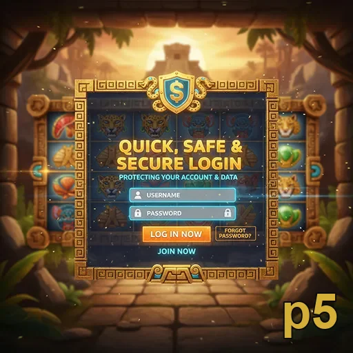 Atendente em português orientando login seguro na p5