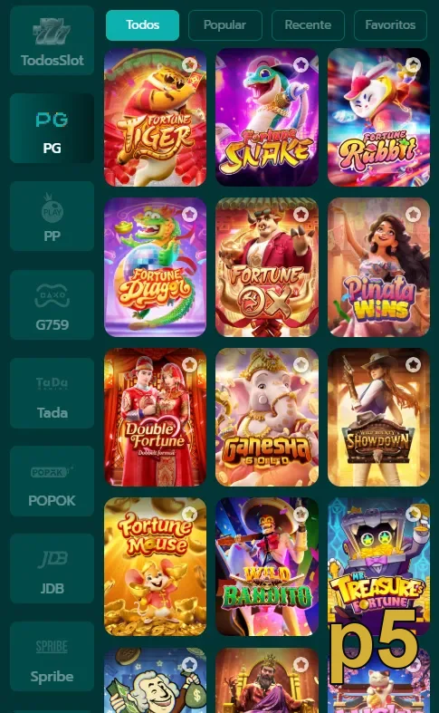 Tela da p5 com promoções e regras em destaque